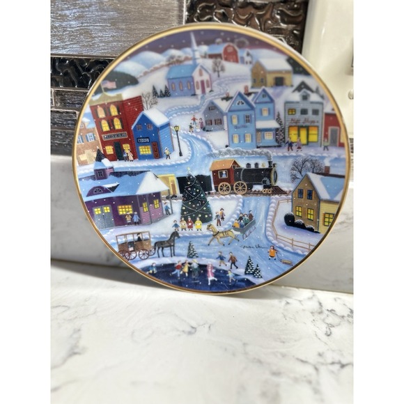 Hermoso Plato de Decoración de Navidad Christmas Plate 8" CM - Picture 2 of 5